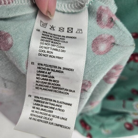 Liquorbrand Daisy Cherry Green Mini Dress Size XL - Picture 9 of 10